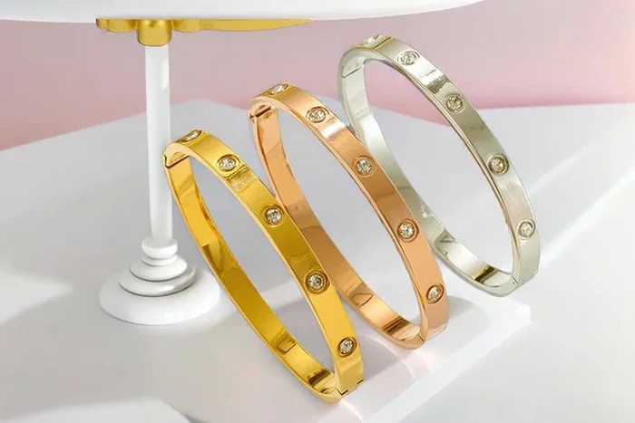 Exquisite Diamond Bangle Bracelet in Stunning Colors & Sizes