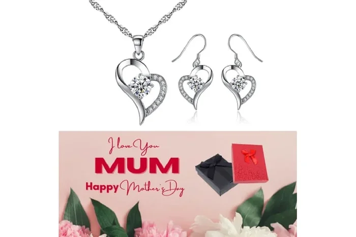 Exquisite Heart Jewelry Set with MD Gift Box