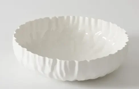 Extra Large Shallow Bowl in Mascali Bianca – Pampa Bay