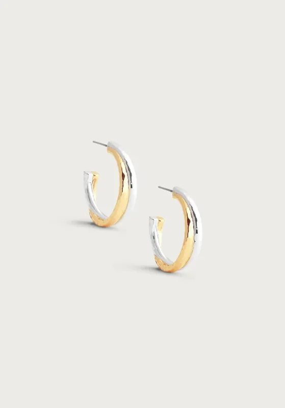 Farrier Mixed Metal Hoop Earrings