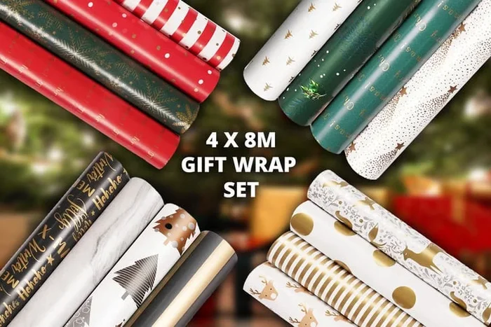 Festive Deal: 4 Pack Christmas Wrapping Paper – Choose Your Style!
