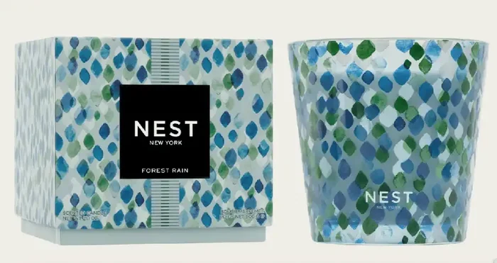 Forest Rain Specialty Decorative 3-wick Candle- Nest Fragrances