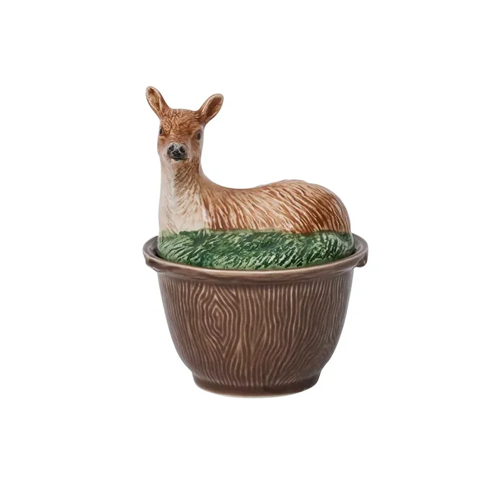 Forest Walk Deer Bowl with Lid – Multi