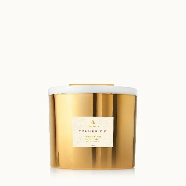 Frasier Fir Poured Candle, 3-Wick Gold – Thymes