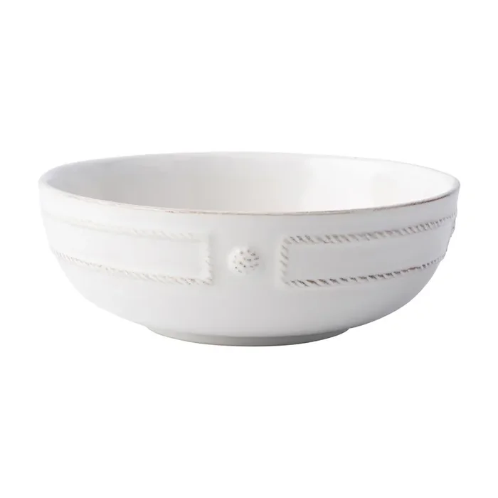 French Panel Whitewash Coupe Pasta Bowl