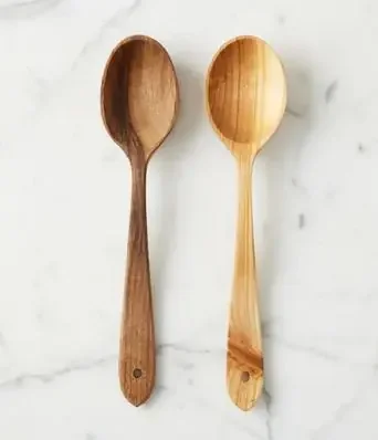 Fruitwood Large Serving Spoons, Set of 2 – Etu Home