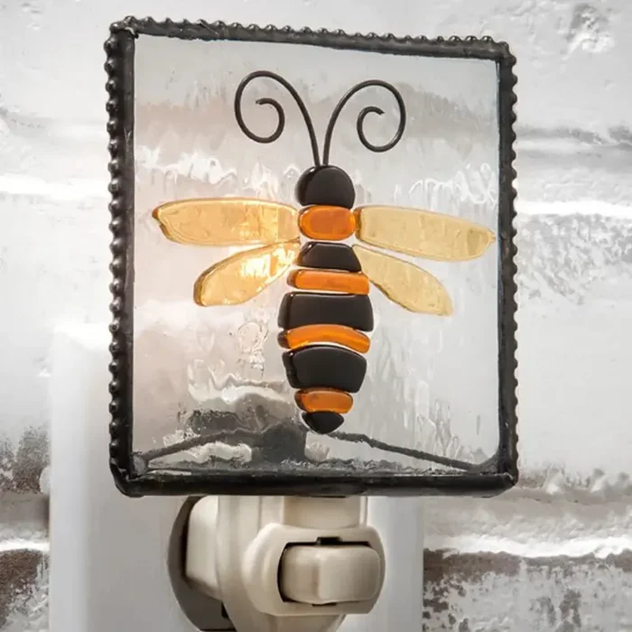 Fused Glass Bee Night Light