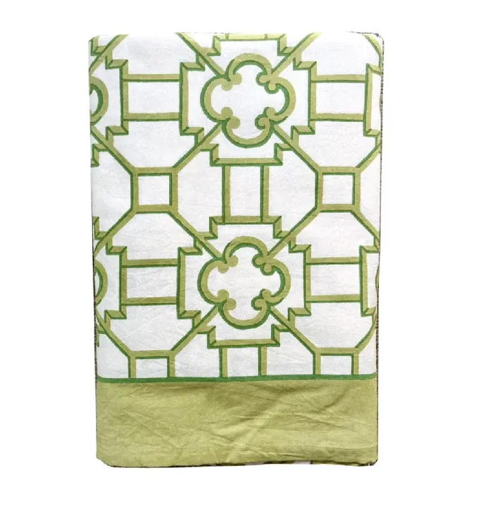 Garden Trellis Cloth Tablecover in Green – Caspari