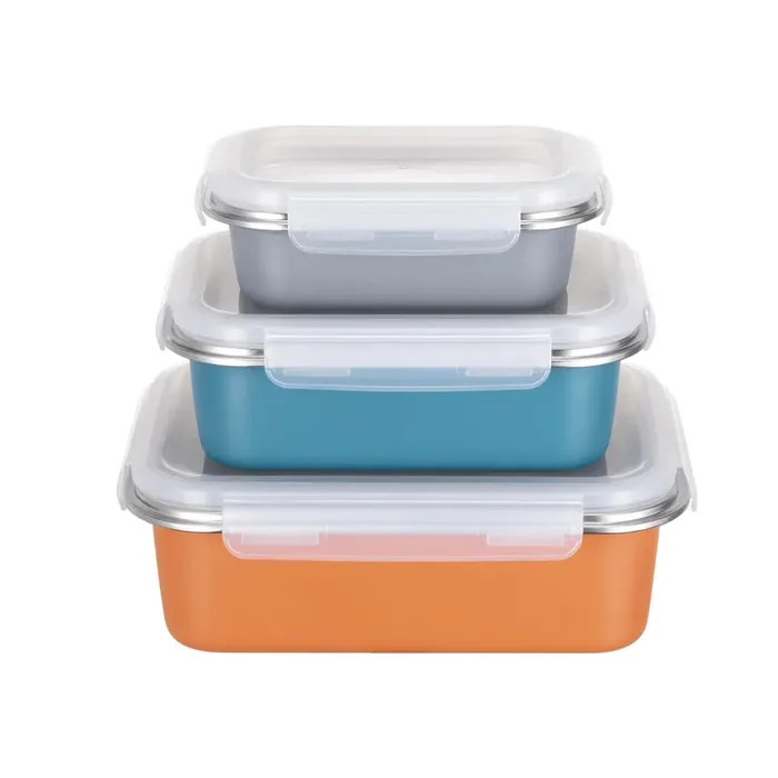 Genicook Nesting 6-Piece Stainless Steel Set With Locking Lids