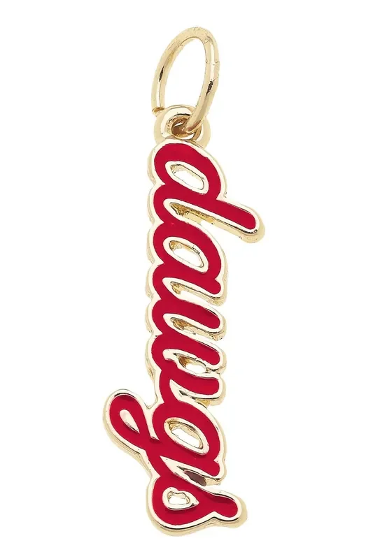 Georgia Bulldogs Enamel Script Charm