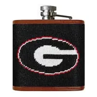 Georgia Needlepoint Flask (Black) Smathers & Branson