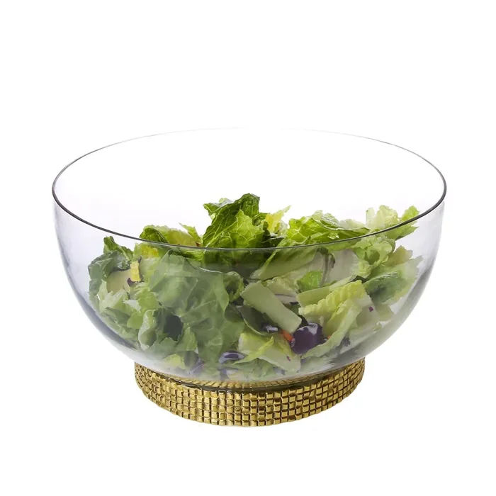 Glass Bowl with Mosaic Base