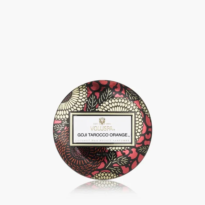 Goji Tarocco Orange – Mini Tin Candle