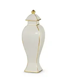 Gold Accent Decorative Ginger Jar