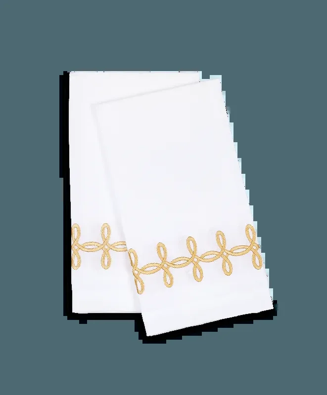 Gordian Knot Guest Towels on Linen Set of 2