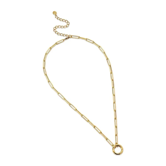 Gracewear Collection – Paper clip gold charm necklace