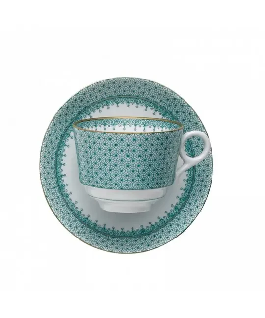 Green Lace Tea Cup and Saucer – Mottahedeh