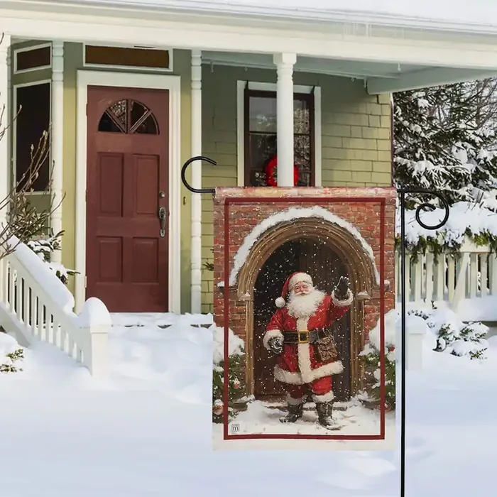 Greetings from Santa Garden Flag