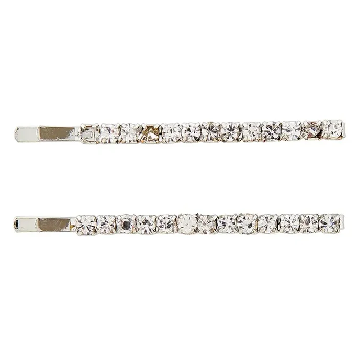 Hair Pins in Clear Rhinestones Bobby Pins Hair Accessory 2.75″