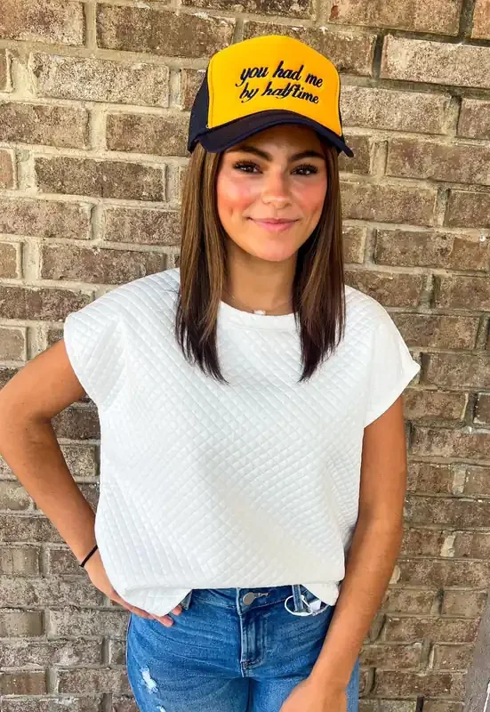 Halftime BHS Foam Trucker Hat • Vintage Blue and Gold