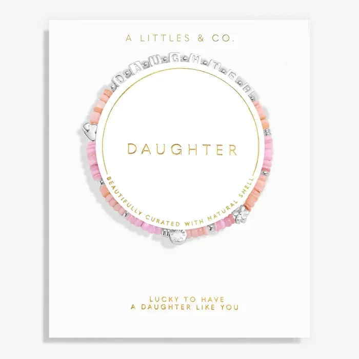 Happy Little Moments ‘Daughter‘ Bracelet In Silver Plating