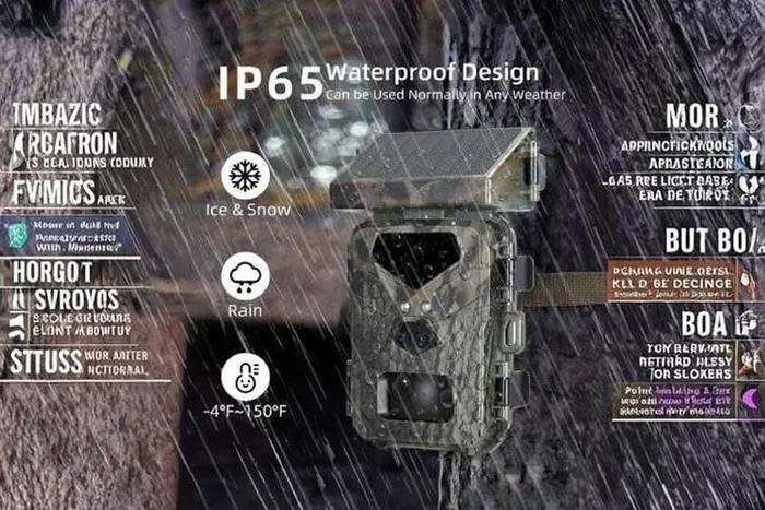 HD Solar-Powered Outdoor Trail Camera 20MP Night Vision | Wildlife & Security Cam Kit