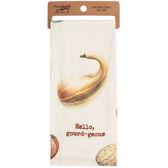 Hello Gourdgeous Kitchen Towel Vintage-inspired Hand Tea Dish Cloth 18″ x 28″