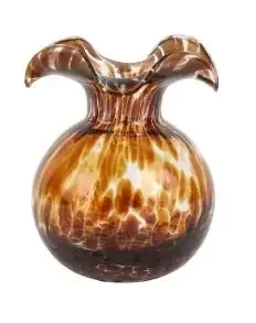 Hibiscus Glass Tortoiseshell Vase – Bud – Brown – Vietri