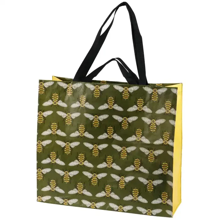 Honey Bee Shopping Tote Bag Extra Large Market Eco Bag 19.50″ x 17.50″ x 7″
