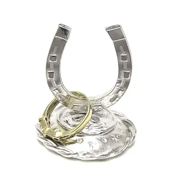 Horseshoe Pewter Ring Holder
