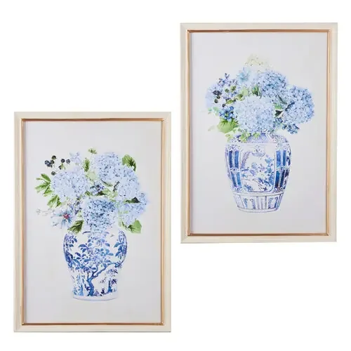 Hydrangeas in Vase Framed Print