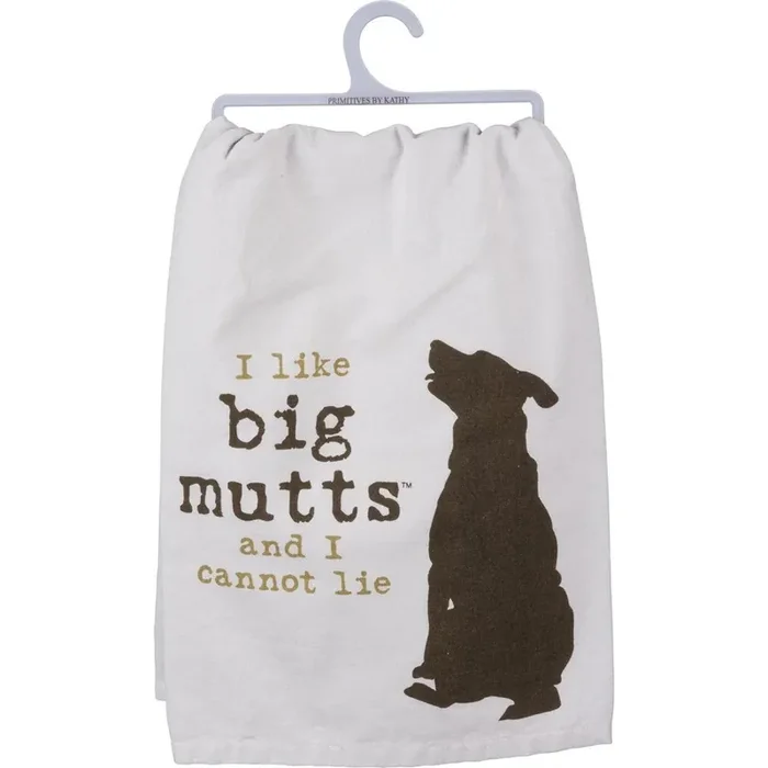 I Like Big Mutts And I Cannot Lie Funny Dish Cloth Towel Dog Lover Gift