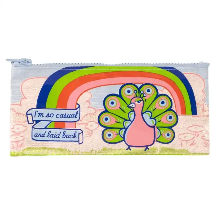 I‘m So Casual And Laid Back Recycled Material Pencil Case BlueQ at GetBullish
