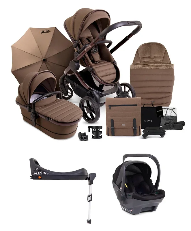 iCandy Peach 7 Complete Pushchair Bundle with Cocoon Car Seat – Coco/Black