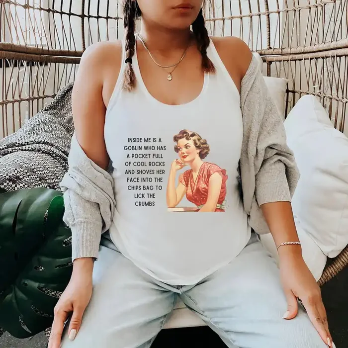 Inside Me Is A Goblin Women‘s Ideal Racerback Tank