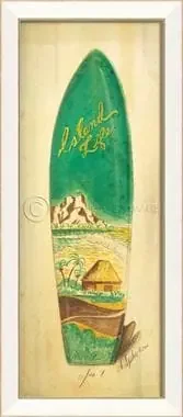 Island Life Framed Print 11″ x 26″