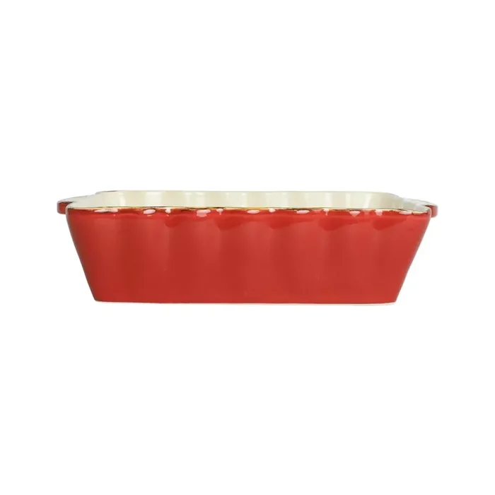 Italian Bakers Red Medium Rectangular Baker