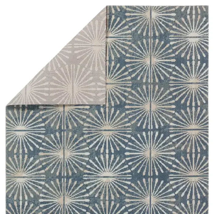 Jaipur Living Calvary Indoor/Outdoor Geometric Blue/Cream Area Rug (POLARIS – POL53)
