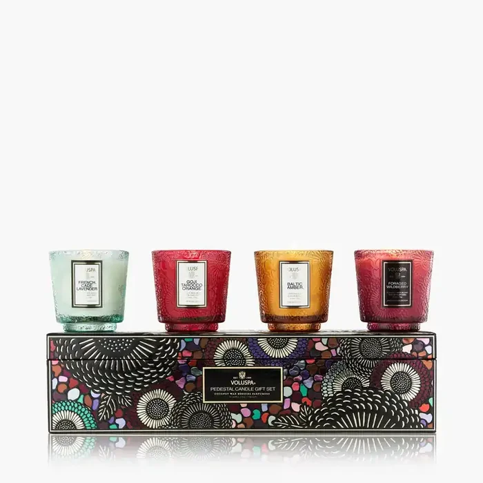 Japonica Best Sellers – 4 Petite Pedestal Candle Gift Set