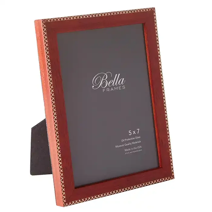 Jax Red w/Gold Cross Stitch Picture Frame