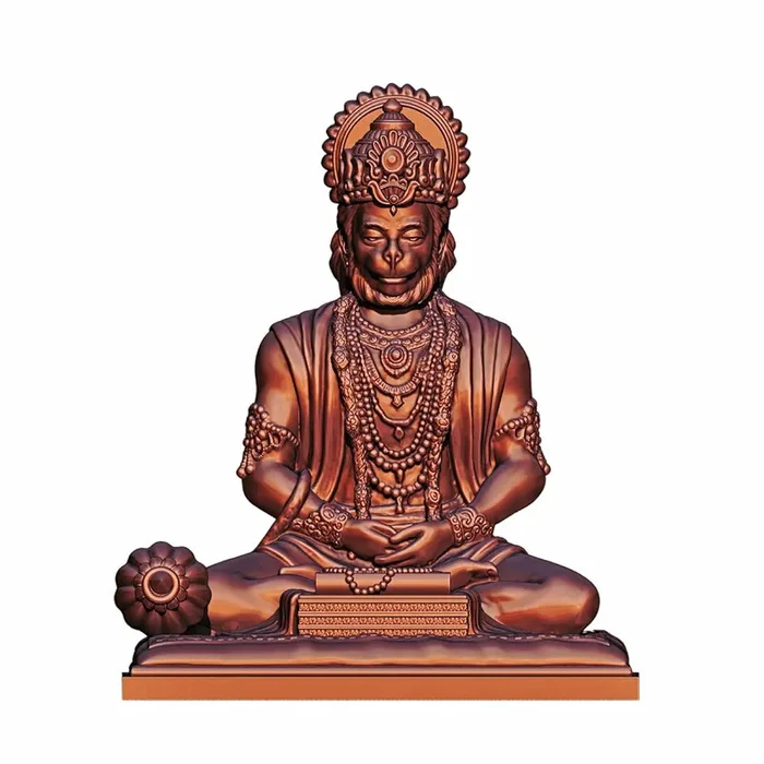 Jd Fresh 4.5 Inch Bajrangbali Statue with Gada – Copper