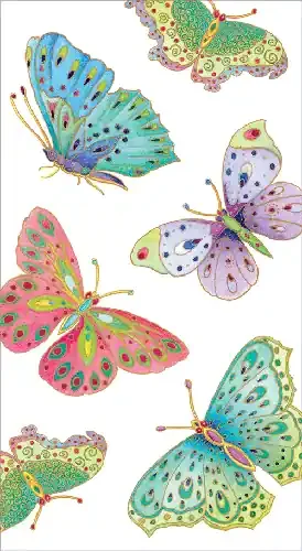 Jeweled Butterflies-Pearl Guest Towel