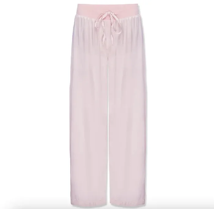 Jolie Capri Satin Ankle Pant w/ Adjustable Drawstring- Blush- PJ Harlow