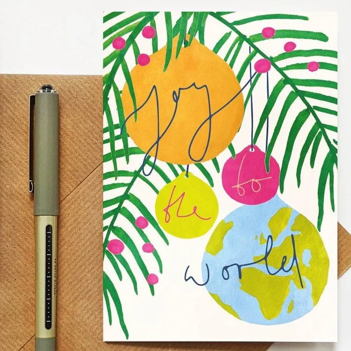 Joy to the World Christmas Greetings Card