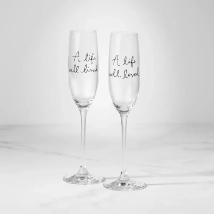 Kate Spade Charmed Life 2-Piece Toasting Flutes