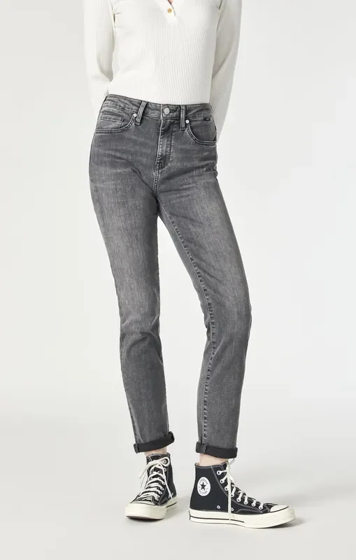 Kathleen Slim Boyfriend Jeans • Grey Feather Blue