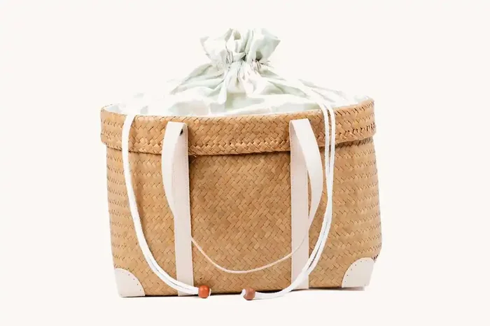 Kayla Carryall Palm Print Sage