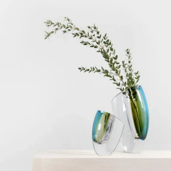 Kosta Boda Mirage Medium Vase Forest Green/Blue
