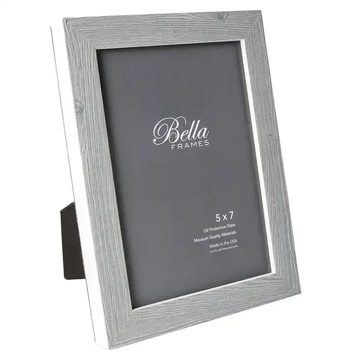 Kubik Chroma Grey White Cube Wood Picture Frame