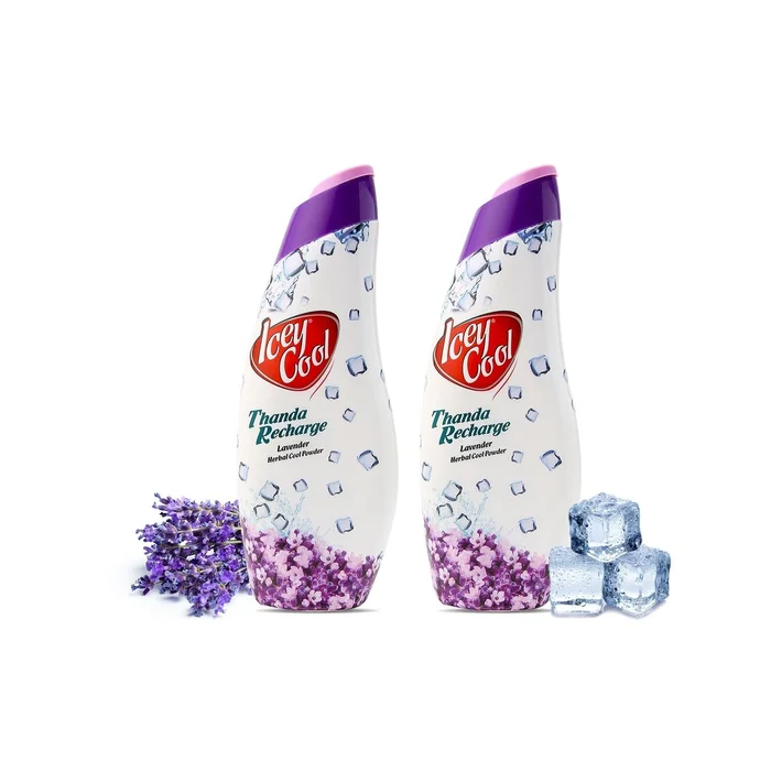 Labolia Icey Cool Lavender Herbal Prickly Heat and Ice Cool Body Talcum Powder – 300 gms (Pack of 2)